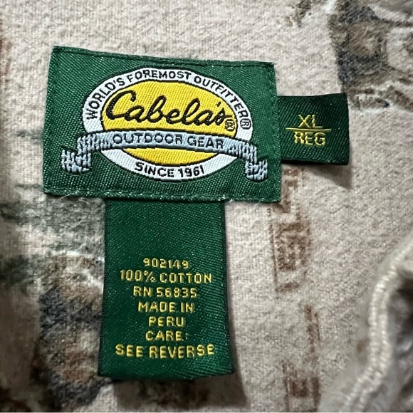 Cabela’s Mens XL Vintage Deerskin Chamois Button Down Flannel Outdoor Shirt R10 - Picture 3 of 4